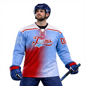 Nouveau style 2026 – Maillot de hockey sur glace professionnel personnalisé en polyester respirant, séchage rapide, haute qualité, coupe régulière, 280g, manches courtes - Product Image 1