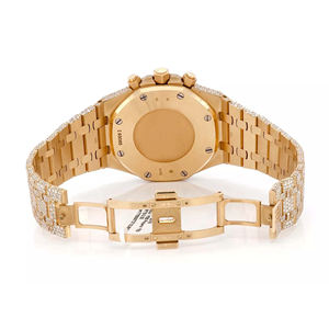 Montre Homme Quartz en Acier Inoxydable avec Cadran en Verre, Bracelet 20mm, Style Hip Hop, Sertie de Moissanite et Diamants VVS, Lunette Personnalisée - Product Image 5