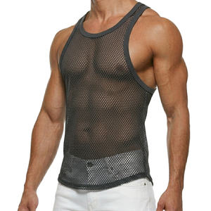 Vente flash - Débardeur transparent sexy en maille pour homme, débardeur transparent pour homme - Product Image 6