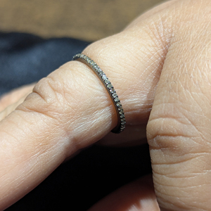 Bague empilable REYES en argent sterling 925 avec diamants naturels, style éternité complète, pour femme, bijoux fins de luxe victorien - Product Image 2