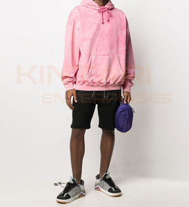 Men Acid Wash Hoodie Heavyweight Cotton Pullover Hoodie Casual Loose Fit Streetwear Sweatshirt Manufacturer - Product Image 4