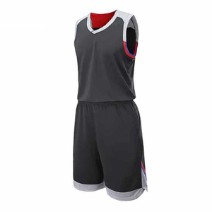 Conjunto de Uniforme de Baloncesto Sublimado Personalizado, Cuello en V, Sin Mangas, Absorbente de Humedad, Unisex, para Adultos, para Todas las Temporadas, de Poliéster - Product Image 3