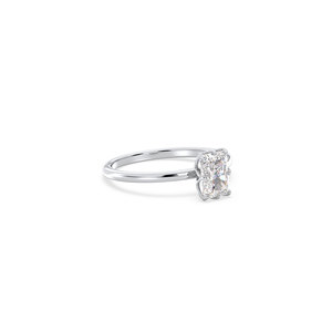 REYES High End 925 Sterling Silver Radiant Cut 0.98 Carat Moissanite Ring Classic Wedding Proposal Gift Fine Jewelry For Women - Product Image 3