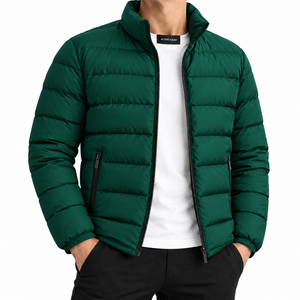 Chaqueta de Invierno para Hombre de Alta Calidad, 100% Poliéster, Impermeable, Estilo Bomber con Capucha y Decoración para Actividades al Aire Libre - Product Image 2