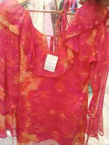 Blusa de Moda para Mujer, Linda y Casual, con Estampado de Patchwork, Manga Corta, Botones, Transpirable y Ligera, 2026 - Product Image 4