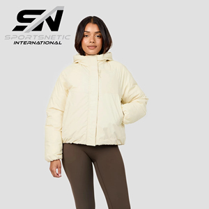 Veste d'hiver rembourrée personnalisée pour femmes, de haute qualité, décontractée, ultra-chaude, respirante, enduite, durable, imperméable, à capuche, pour l'extérieur - Product Image 1