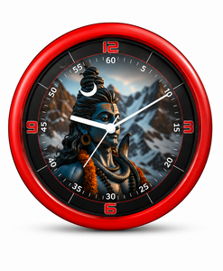 Panchmukhi Hanuman Modern Wall <b>Clock</b> Plastic & Glass Frame Digital Printed Round Hanging <b>Clock</b> Spiritual Home Decor Gift Item - Product Image 1