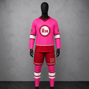 Ensemble de maillots de hockey sur glace personnalisés en gros – Maillot de hockey brodé et en twill, uniforme en polyester sublimé à séchage rapide - Product Image 1