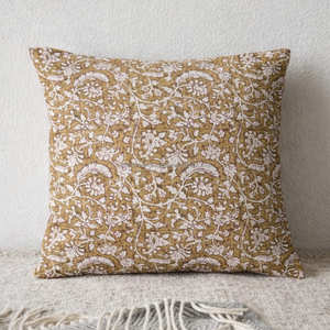 ปลอกหมอนอิงพิมพ์ลายดอกไม้สีน้ำเงิน ตกแต่งบ้านสไตล์คอสตัลฟาร์มเฮาส์ - Product Image 6