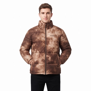 Veste matelassée coupe-vent à col montant et fermeture éclair intégrale, style décontracté, nouvelle collection hiver 2026, design personnalisé par sublimation pour homme - Product Image 6