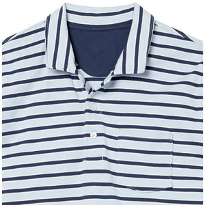 Polo de Algodón a Rayas de Manga Corta para Hombre con Bolsillo, Estilo Casual, Corte Regular, Tejido Oxford - Product Image 2