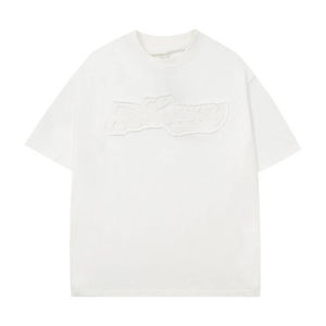 T-shirts unisexes vintage personnalisés OEM en coton épais 300 g/m² avec broderie vieillie, coupe oversize et courte pour hommes - Product Image 3