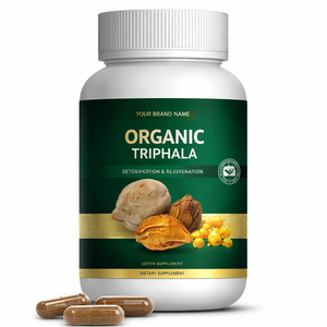 Capsules d'herbes Triphala OEM, nettoyage digestif biologique, détoxification, soutien immunitaire, complément ayurvédique en vrac - Product Image 1
