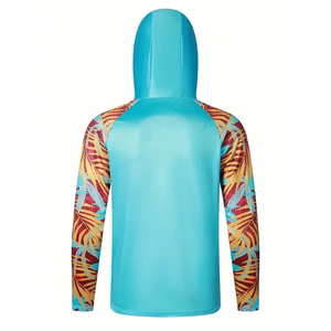 Sudadera de Pesca con Protección UV para Hombre, con Polaina y Regla, Camisa de Camuflaje de Manga Larga que Absorbe la Humedad, Sudadera de Pesca de Secado Rápido - Product Image 2