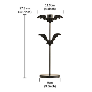 Portavelas Metálico con Forma de Ala de Murciélago, Portavelas Vampírico para Halloween, Portavelas Espeluznante con Forma de Murciélago - Product Image 5