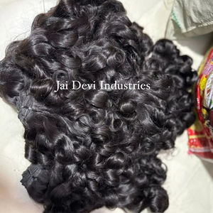 Cabello Humano Remy Rizado Natural Peruano 100g Colección Temple Textura Duradera con Brillo Natural y Volumen - Product Image 3