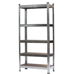 Scaffale da Garage a 5 Ripiani in Acciaio Zincato Grigio 150x75x30cm - Product Image 4