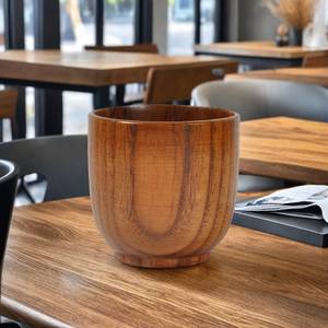 Taza de Café Latte de Madera de Diseño Clásico Moderno con Asa, Ecológica y de Gran Capacidad para el Hogar, Bar, Restaurante, Viajes y Uso al Aire Libre - Product Image 3