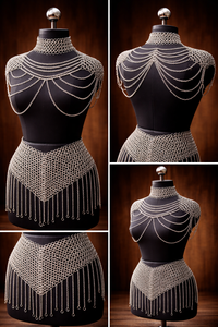 Cadena de metal premium para juegos de rol históricos que ofrece resistencia, vestido estilo chica - Product Image 3