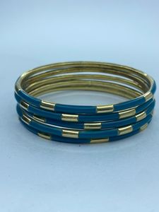 Premium Resin & <b>Gold</b> Plated <b>Bangles</b> <b>Set</b> for Women | Handmade Designer Stackable Bracelets | Fashion Jewelry Wholesale Supplier - Product Image 2