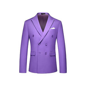 Traje de Negocios Azul Marino de Viscosa Tejida con Doble Botonadura, Transpirable, Tallas Grandes, Diseño Moderno y Ajustado, Blazer Personalizado, Nuevo Diseño BSCI 2026 - Product Image 1