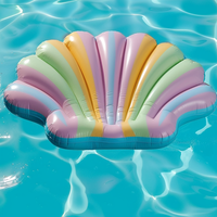 Matelas de natation flottant en PVC Lixin pour l'été, en forme de coquillage, pour la plage, accessoires de natation et de plongée