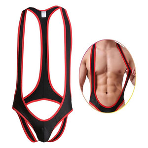 Sous-vêtement Jockstrap pour homme, justaucorps, combinaison, maillot de lutte, body string extensible, doux, respirant, élastique, coupe ajustée, toucher confortable - Product Image 3