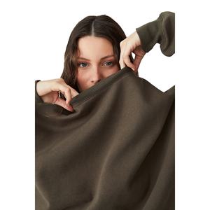 Hombres y mujeres 400G Cuello redondo pesado 100% Suéter de algodón Nuevo estilo retro Loose Fit American Hoodie Sudaderas recortadas para mujeres - Product Image 3