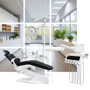 Unidad de Sillón Dental de Alta Calidad y Popular, Lámpara Quirúrgica LED de 16 Orificios, Diseño de Doble Brazo, Equipo para Hospitales y Clínicas, Marco de Aluminio, CE - Product Image 3