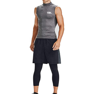 New Stylish Look Sleeveless <b>Compression</b> <b>Shirt</b> <b>Men</b> Breathable Lightweight Running Training Athletic - Product Image 5