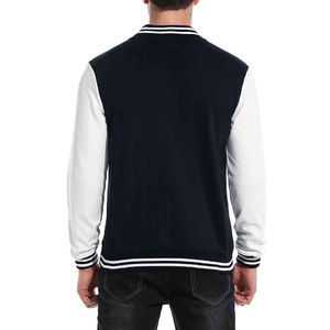 Blouson universitaire en laine avec manches en cuir couleur personnalisée 2026 – Blousons universitaires personnalisés OEM pour hommes à prix abordable - Product Image 3