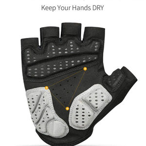 Gants de cyclisme unisexes d'hiver à demi-doigts, protection UV, respirants, fermeture auto-agrippante, antidérapants, légers pour le vélo, le VTT et la route - Product Image 4
