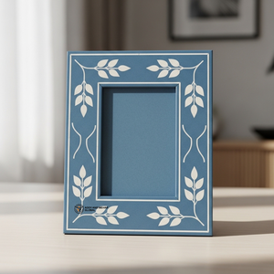 Cadre photo en os bleu incrusté, décoration d'intérieur de luxe faite à la main - Product Image 6