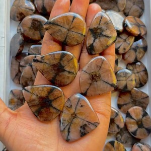 Gema de Chiastolita Natural Exclusiva de Grado AAA, Bonito Cabujón de Chiastolita Hecho a Mano, Piedra Semipreciosa Suelta, Hermosa Gema - Product Image 1