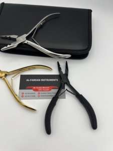 Alicates Profesionales de Dos Orificios de Acero Inoxidable para Extensiones de Cabello, Kits de Herramientas con Logotipo Personalizado, Acabado Negro Mate, Dorado y Plateado - Product Image 5