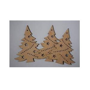 Décorations de Noël en bois découpées au laser à suspendre pour l'artisanat de bricolage festif et les fournitures de décoration intérieure en gros - Product Image 1