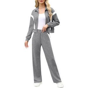 Survêtement de jogging en molleton à capuche uni pour femme, 100 % coton, couleurs et logo personnalisés, grandes tailles, décontracté et respirant, idéal pour l'hiver (OEM) - Product Image 1