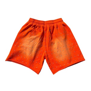 Shorts de Verano Personalizados con Lavado Ácido, Secado Rápido, Estilo Urbano Vintage, Efecto Desgastado por el Sol, Bolsillos con Pedrería y Estampado Puff, Efecto Desgastado por el Sol 2026 - Product Image 1