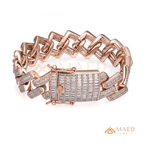 Pulsera de Cadena Fina con Moissanita en Oro Rosa, Estilo Manhattan, Nueva York, para Uso Diario, Fiestas, Bodas, Regalo - Product Image 6