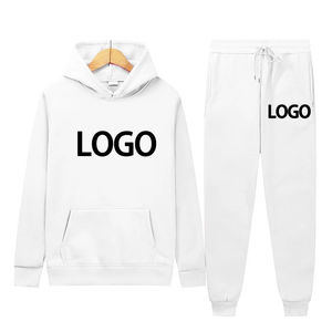 Custom Unisex Cotton <b>Tracksuit</b> Hoodie & Jogger 2-Piece Set Gradient Color Sublimation Print Breathable Casual Autumn Wear - Product Image 3