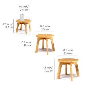 Tabouret portable en bambou pour adultes et enfants, tabouret multifonctionnel pour la cuisine, la salle de bain, la chambre à coucher, la salle de jeux - Product Image 6