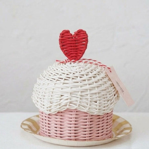 Graceful Green Rattan Cupcake <b>Box</b> Decorative Treat Basket Handwoven Candy Container For Garangao Festival Kids <b>Gift</b> Giving - Product Image 5