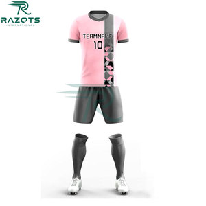 Uniformes de Fútbol Profesionales para Hombre al por Mayor, Tallas Grandes, 100% Poliéster, Manga Corta, Logotipo Frontal Personalizado, Camisetas de Fútbol OEM - Product Image 2