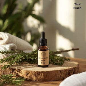 Pure Cedarwood <b>Essential</b> <b>Oil</b> 100% Pure Cold Pressed Aromatherapy Grade COA Certified All Skin Types Moisturizer & Pain Relief - Product Image 1