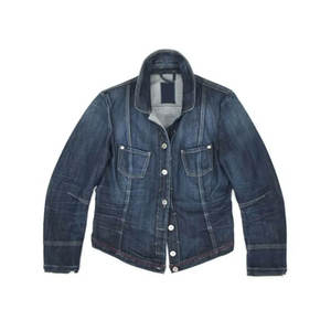 Chaqueta vaquera azul elegante para hombre, chaquetas vaqueras vintage con remaches y abalorios, chaquetas vaqueras cortas personalizadas, chaquetas para mujer - Product Image 1