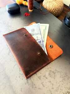Portefeuille en cuir élégant et classique, pochette longue portable, porte-monnaie vintage, porte-cartes premium pour espèces - Product Image 3
