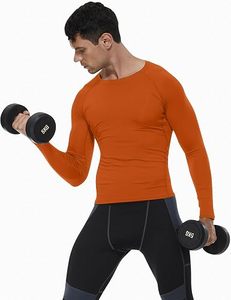 Men's Compression Long Sleeve Performance Shirt Premium Quick Dry Compression Base <b>Layer</b> <b>Top</b> Men's Athletic Compression Training - Product Image 5