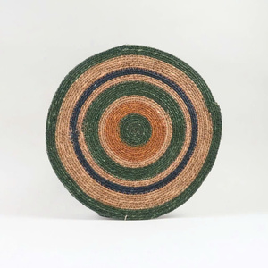 Natural Fiber Braided <b>Round</b> <b>Placemats</b> Handmade Table Decor Bohemian Braided <b>Round</b> <b>Placemat</b> Set Handmade Home Decor Farmhouse - Product Image 4