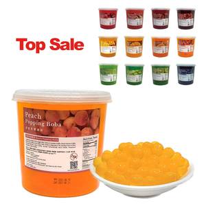 Perlas de Yogur Popping Boba 1kg - Topping para Té de Burbujas con Sabor a Frutas, a Granel, OEM, Marca Privada - Product Image 4