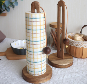 Portarrollos de papel de cocina de madera, soporte de almacenamiento de cocina, portarrollos de papel de cocina móvil para uso en la cocina - Product Image 4